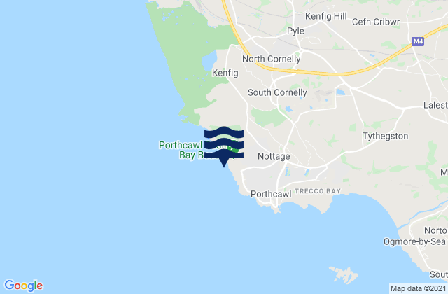 Porthcawl - Rest Bay, United Kingdom tide times map