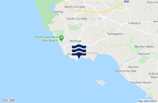 Porthcawl, United Kingdom tide times map