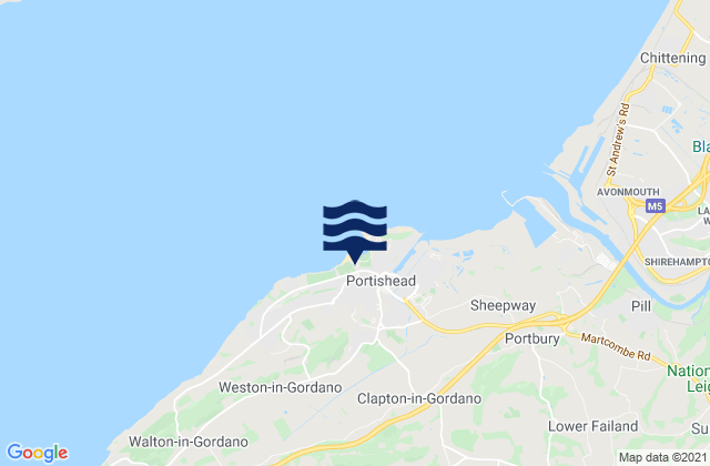 Portishead, United Kingdom tide times map