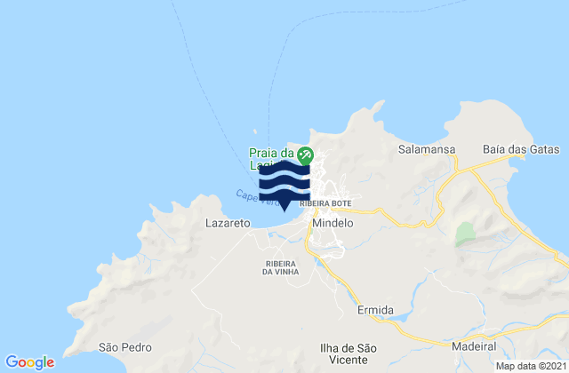 Porto Grande, Cabo Verde tide times map