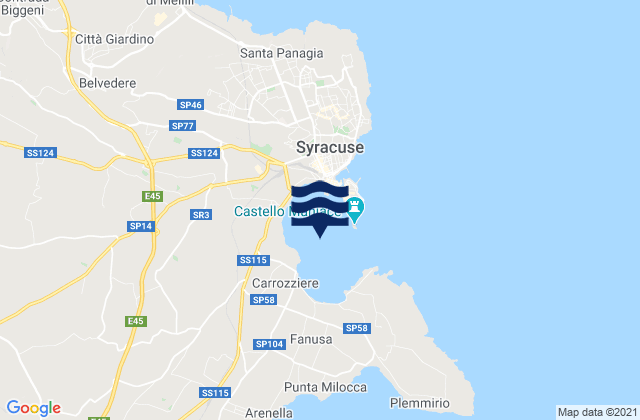 Porto Grande, Italy tide times map
