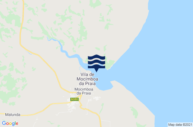 Porto de Mocimboa, Mozambique tide times map