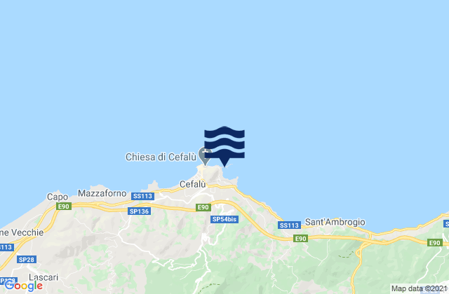 Porto di Cefalu, Italy tide times map
