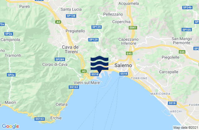 Porto di Salerno, Italy tide times map
