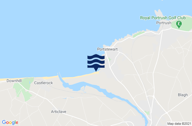 Portstewart Beach, United Kingdom tide times map