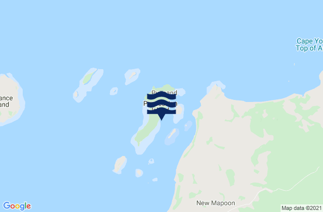 Possession Island, Australia tide times map