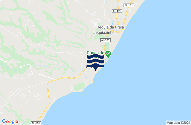Poxim, Brazil tide times map