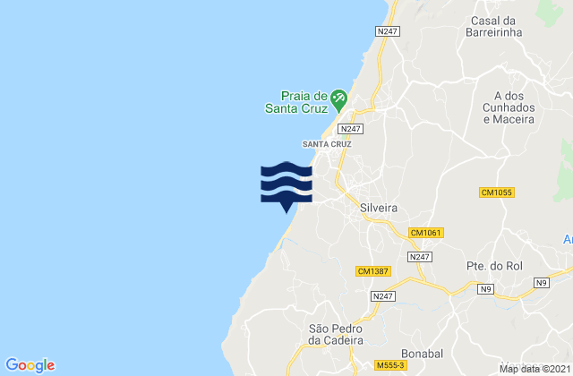 Praia Azul, Portugal tide times map