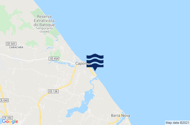 Praia Barra do Caponga, Brazil tide times map