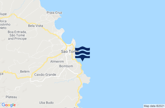 Praia Pantufo, Sao Tome and Principe tide times map