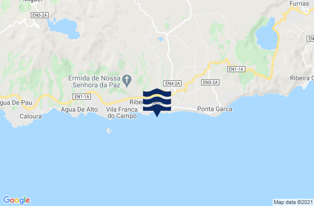 Praia Ribeira das Tainhas, Portugal tide times map