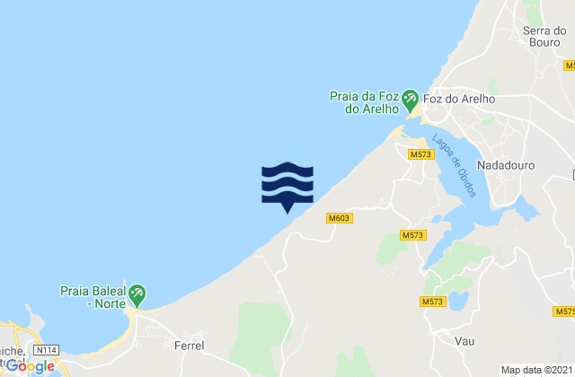 Praia d'El Rei, Portugal tide times map