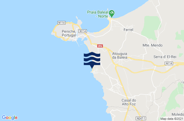 Praia da Consolacao, Portugal tide times map