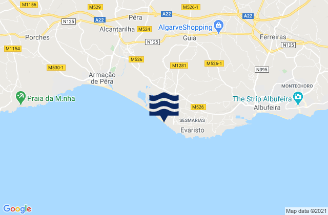 Praia da Gale, Portugal tide times map