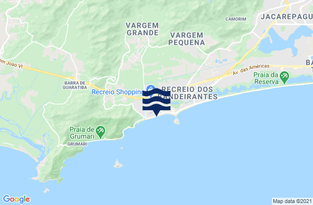 Praia da Macumba, Brazil tide times map