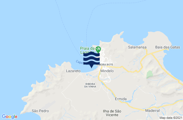 Praia da Matiota, Cabo Verde tide times map