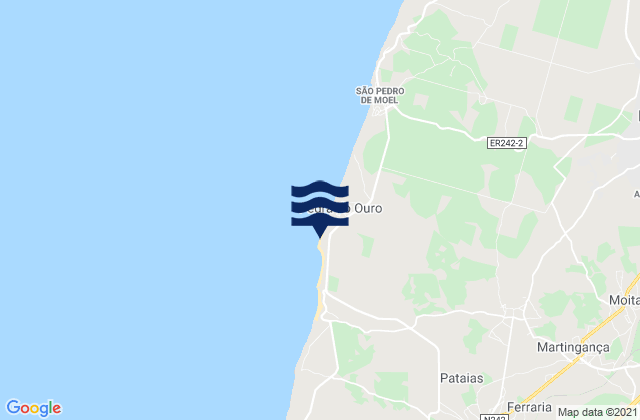 Praia da Polvoeira, Portugal tide times map