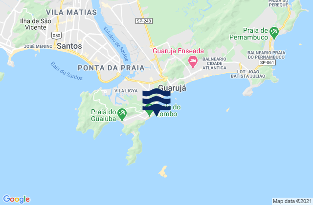 Praia de Asturias, Brazil tide times map