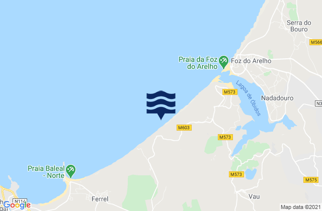 Praia de Covoes, Portugal tide times map