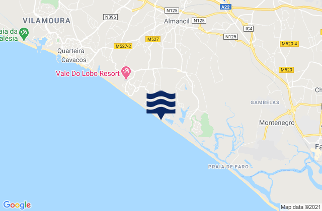 Praia do Ancao, Portugal tide times map
