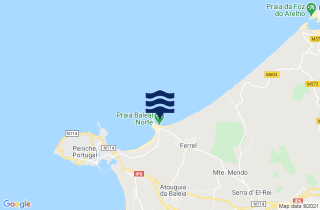 Praia do Baleal, Portugal tide times map