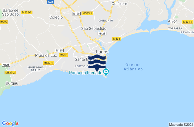 Praia do Canavial, Portugal tide times map