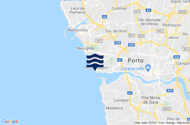 Praia do Carneiro, Portugal tide times map
