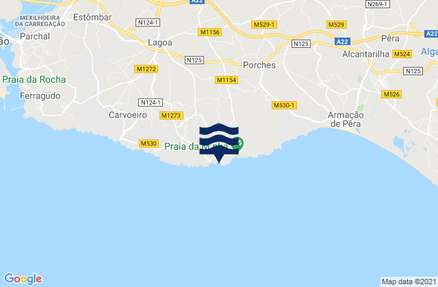 Praia do Carvalho, Portugal tide times map