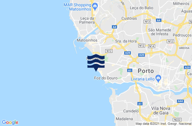 Praia do Molhe, Portugal tide times map