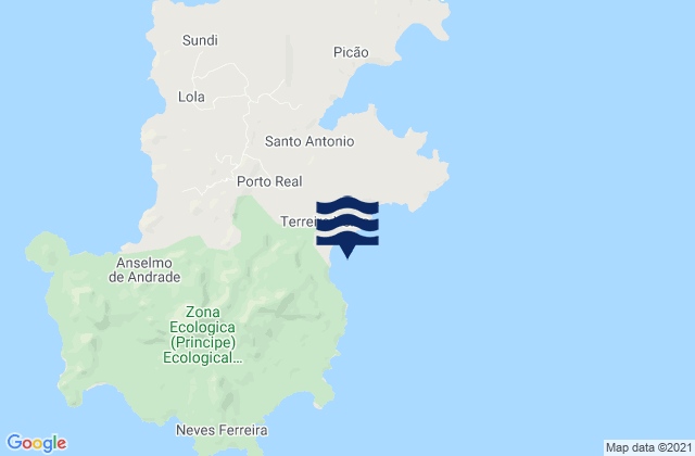 Praia do Periquito, Sao Tome and Principe tide times map