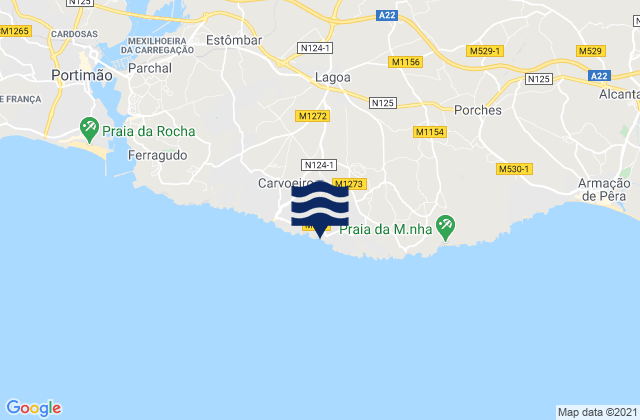 Praia do Vale de Centianes, Portugal tide times map