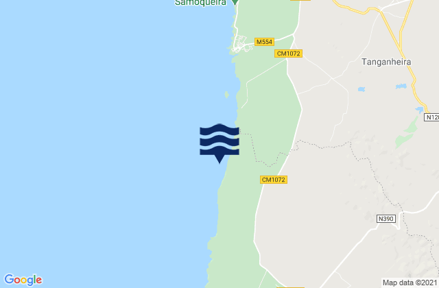 Praia dos Aivados, Portugal tide times map