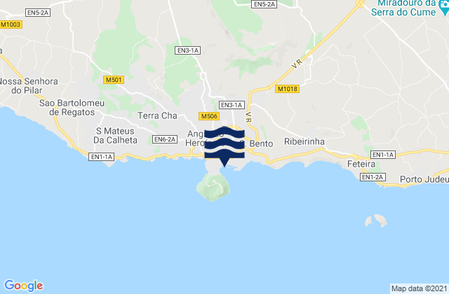 Prainha de Angra, Portugal tide times map