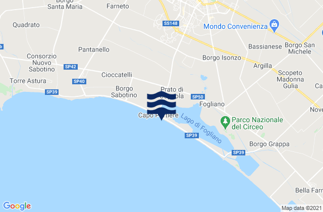 Prato di Coppola, Italy tide times map