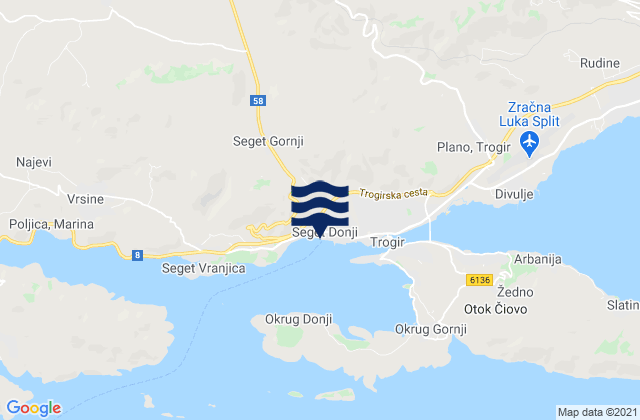 Prgomet, Croatia tide times map