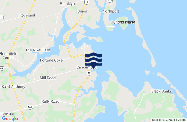 Prince County, Canada tide times map
