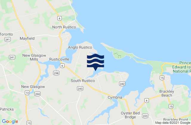 Prince Edward Island, Canada tide times map