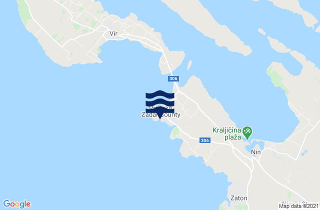 Privlaka, Croatia tide times map