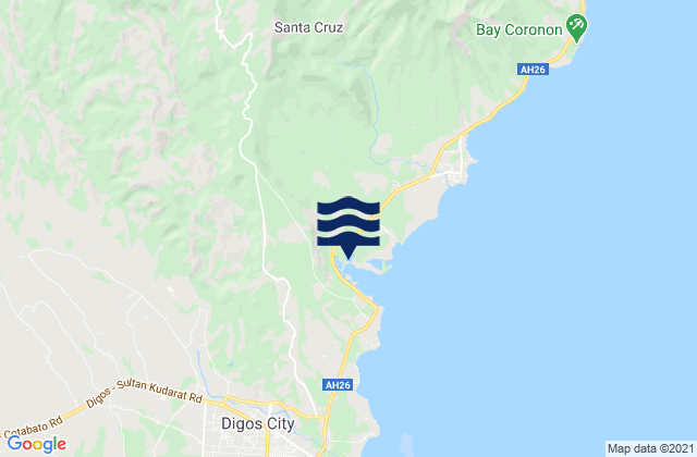 Province of Davao del Sur, Philippines tide times map