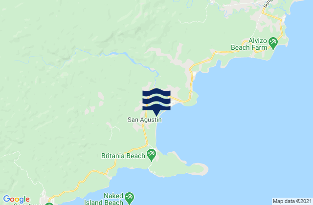 Province of Surigao del Sur, Philippines tide times map
