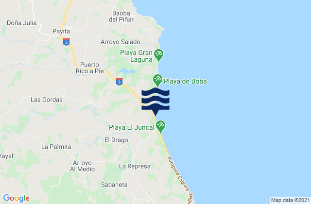 Provincia Maria Trinidad Sanchez, Dominican Republic tide times map