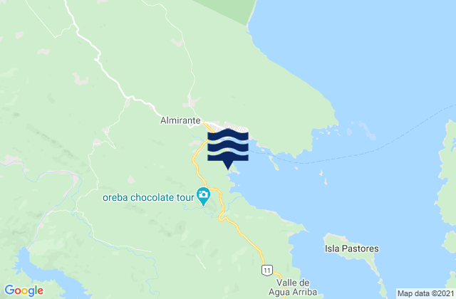 Provincia de Bocas del Toro, Panama tide times map