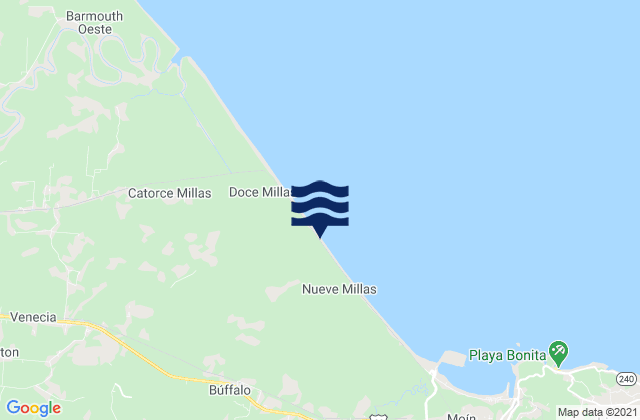 Provincia de Limon, Costa Rica tide times map