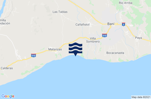 Provincia de Peravia, Dominican Republic tide times map