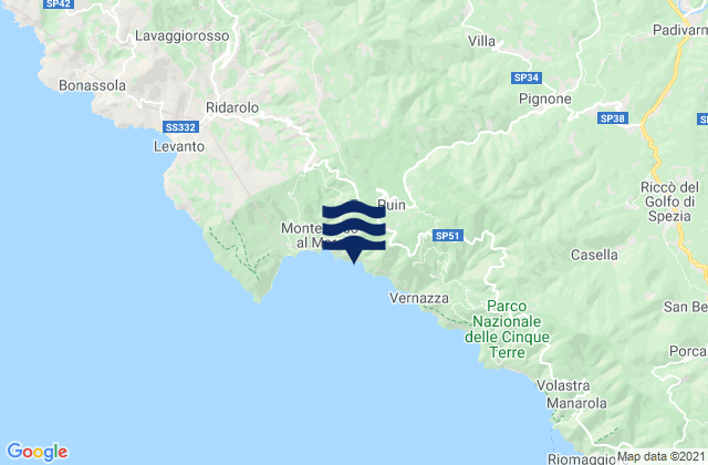 Provincia di La Spezia, Italy tide times map