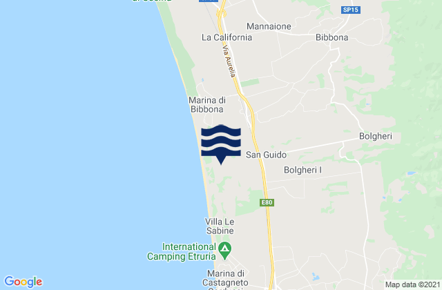 Provincia di Livorno, Italy tide times map