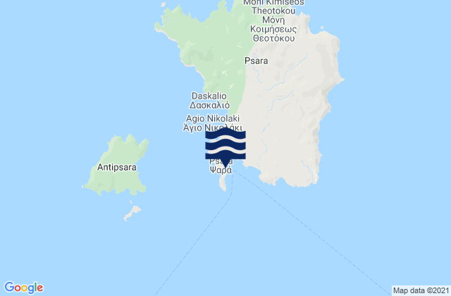 Psara, Greece tide times map