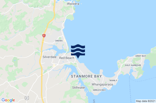 Puawai Bay, New Zealand tide times map