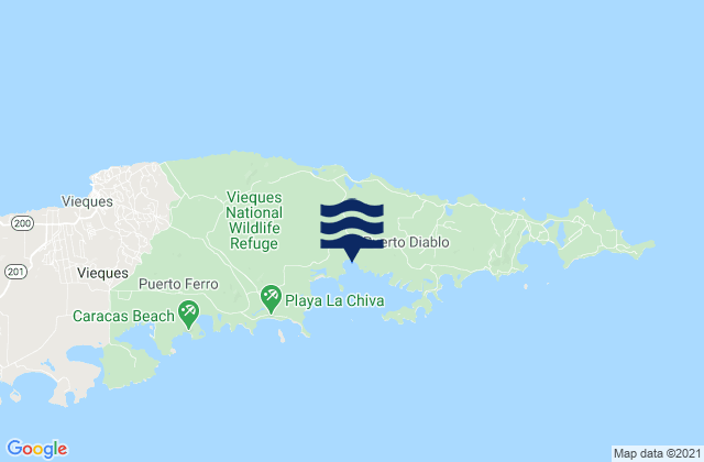 Puerto Diablo Barrio, Puerto Rico tide times map