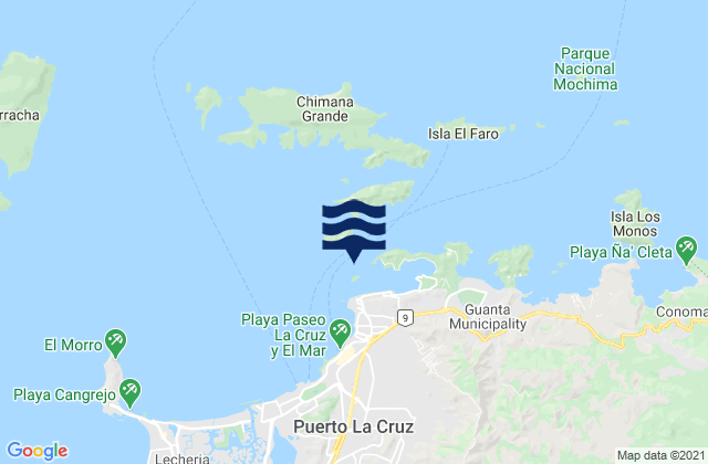 Puerto La Cruz, Venezuela tide times map